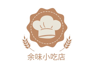 余味小吃店店铺logo头像设计